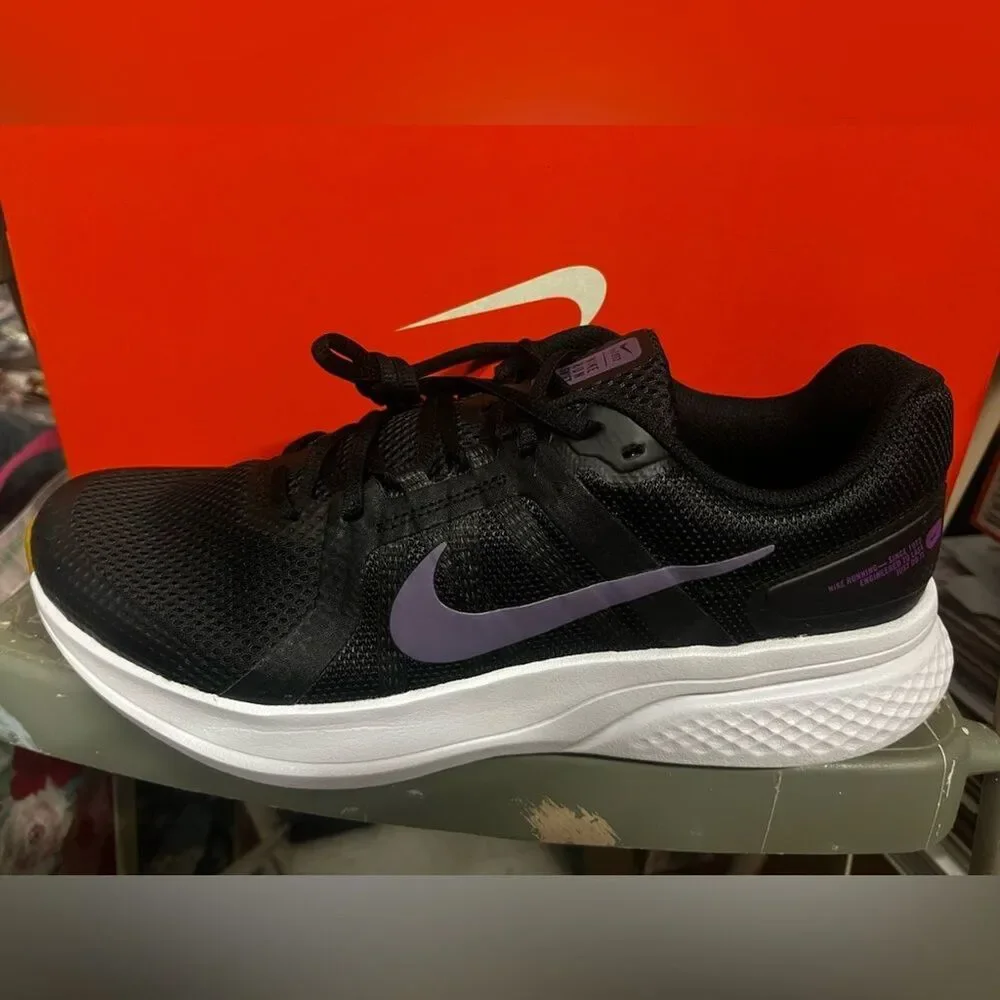 Nike‎ Run Swift 2 Running Shoes Men's Athletic Mono Mesh Black Purple Size 10.5